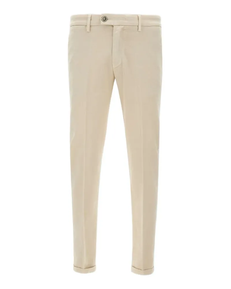 Re-HasH Mucha10 turn-up hem chino trousers - Nude Nude
