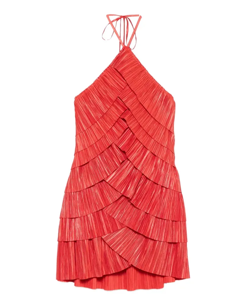 Cult Gaia tiered plissé-effect dress - Rot Rot