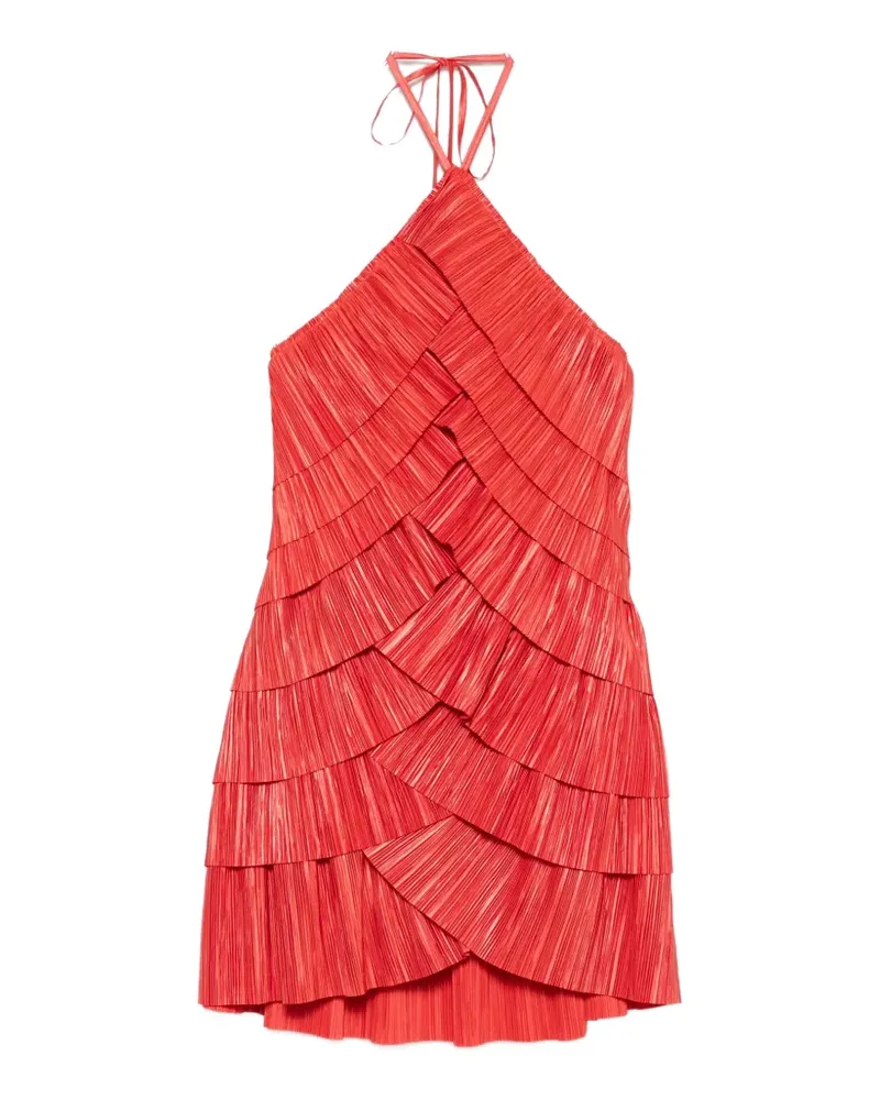 Cult Gaia tiered plissé-effect dress - Rot Rot