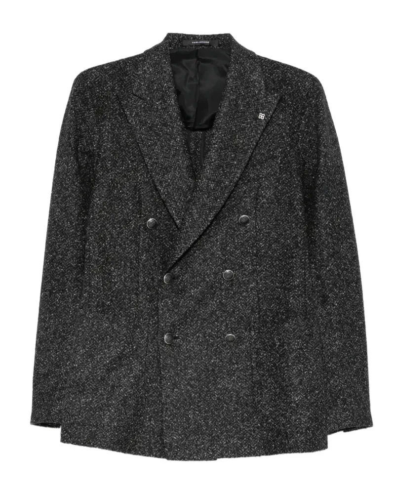 Tagliatore Doppelreihige Bouclé-Jacke - Grau Grau