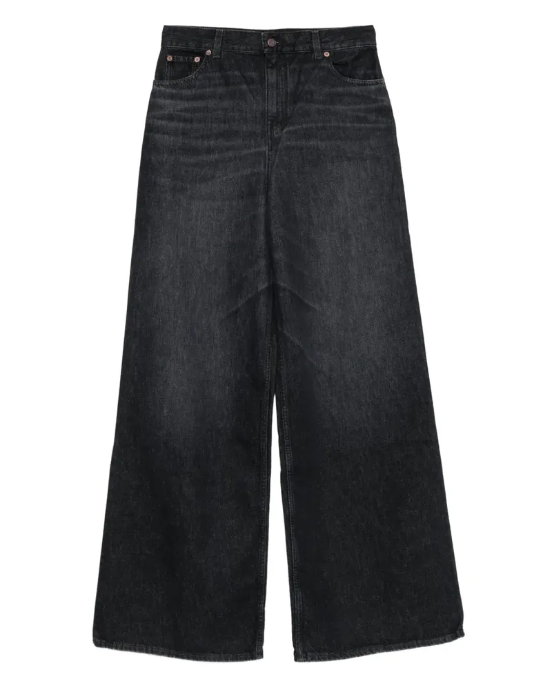 Chloé whiskered wide-leg jeans - Schwarz Schwarz