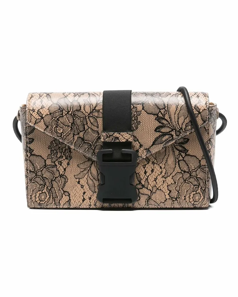 Christopher Kane floral buckle shoulder bag - Braun Braun