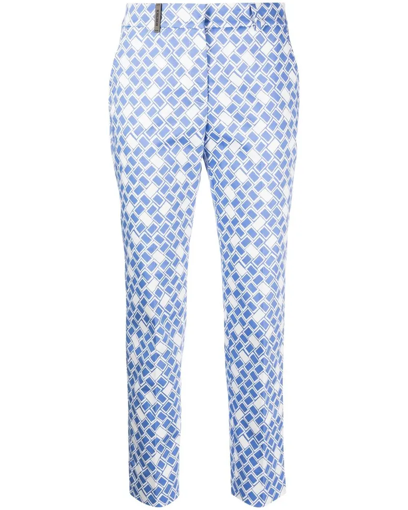 Peserico Hose mit geometrischem Print - Blau Blau