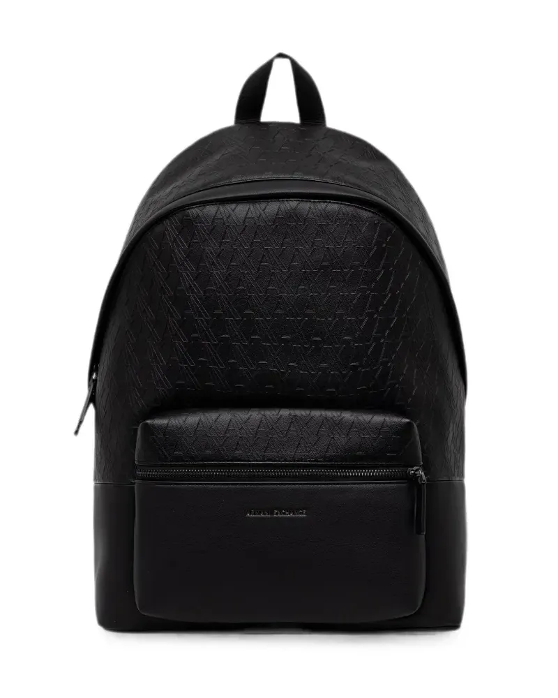 Armani Exchange Rucksack mit Logo-Prägung - Schwarz Schwarz