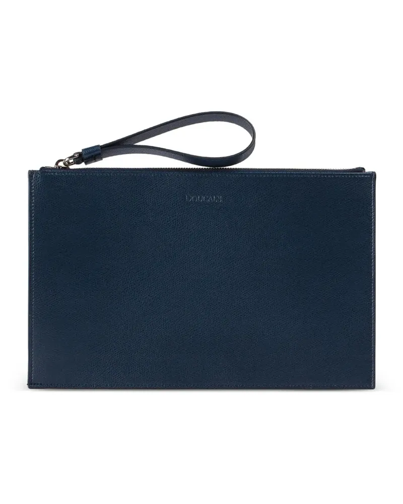 Doucal´s Palmellato leather document pouch - Blau Blau