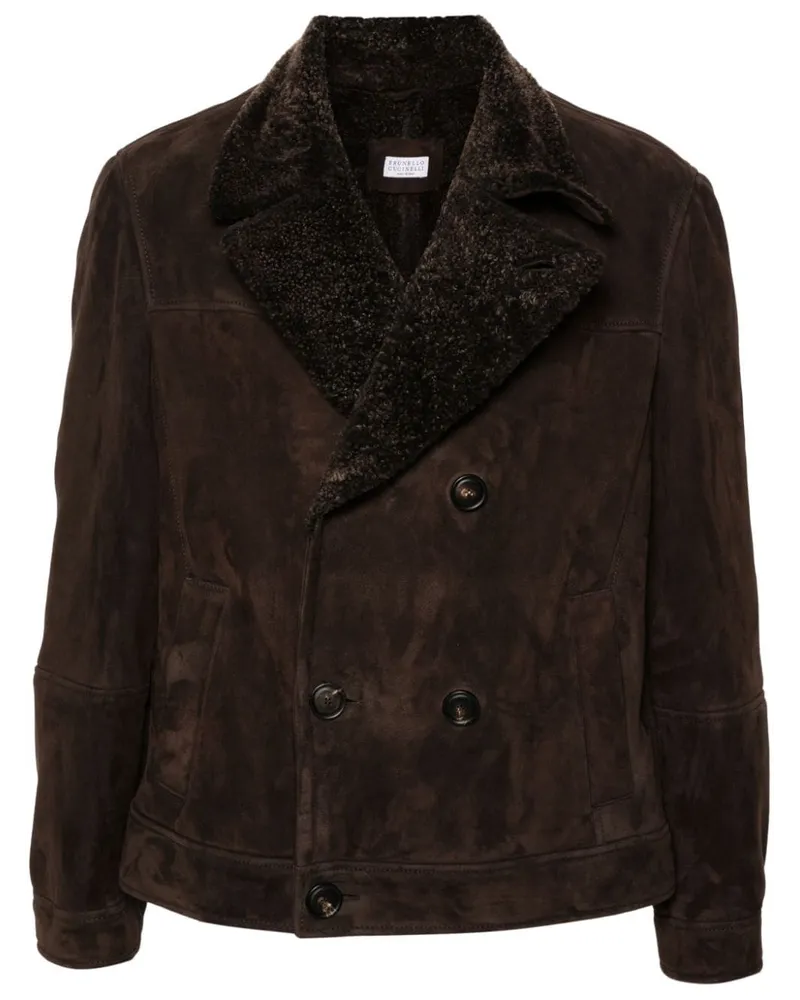 Brunello Cucinelli Cabanjacke aus Shearling - Braun Braun