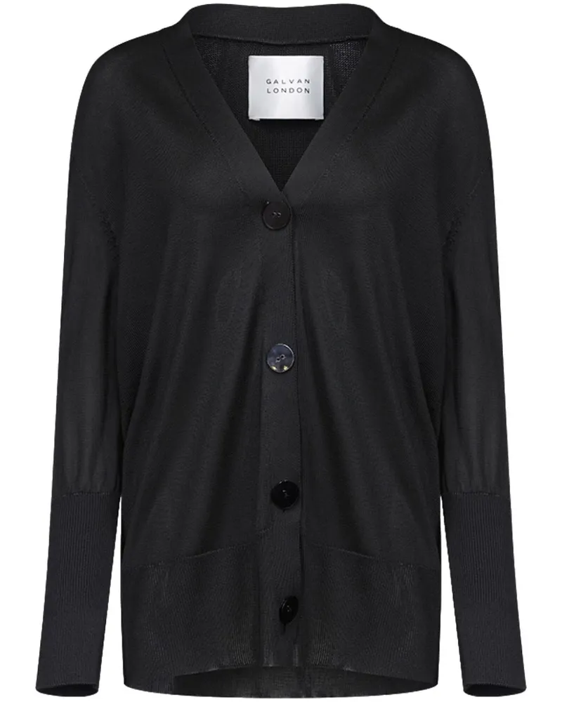 GALVAN Ida Cardigan mit V-Ausschnitt - Schwarz Schwarz
