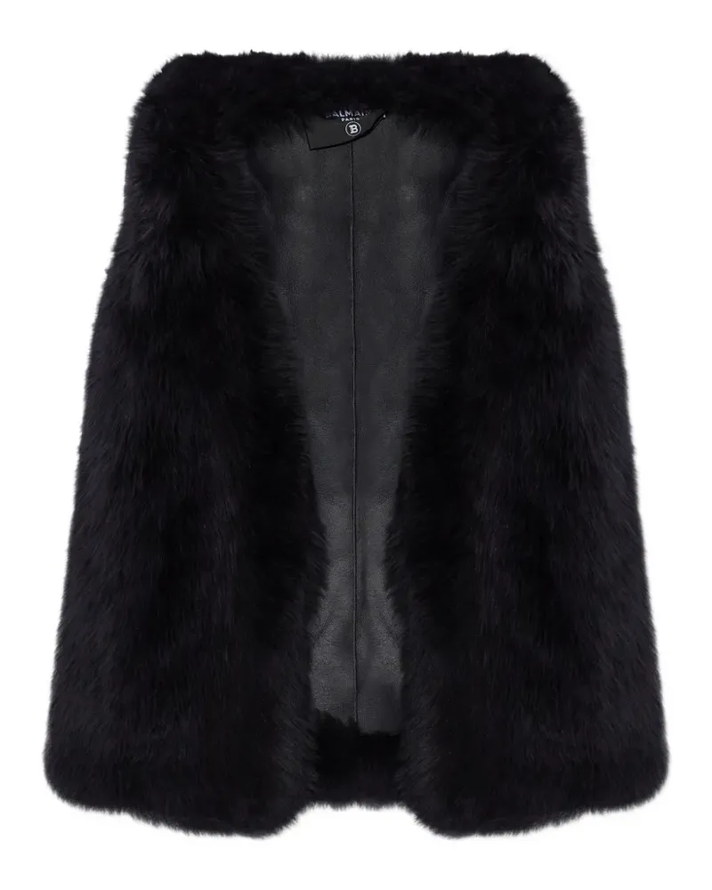 Balmain shearling gilet - Schwarz Schwarz