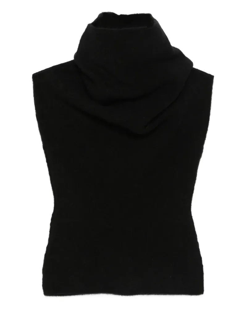 Rick Owens Top mit drapiertem Ausschnitt - Schwarz Schwarz