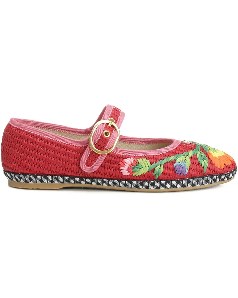 Valentino Garavani Endouce Ballerinas mit Stickerei - Rot Rot