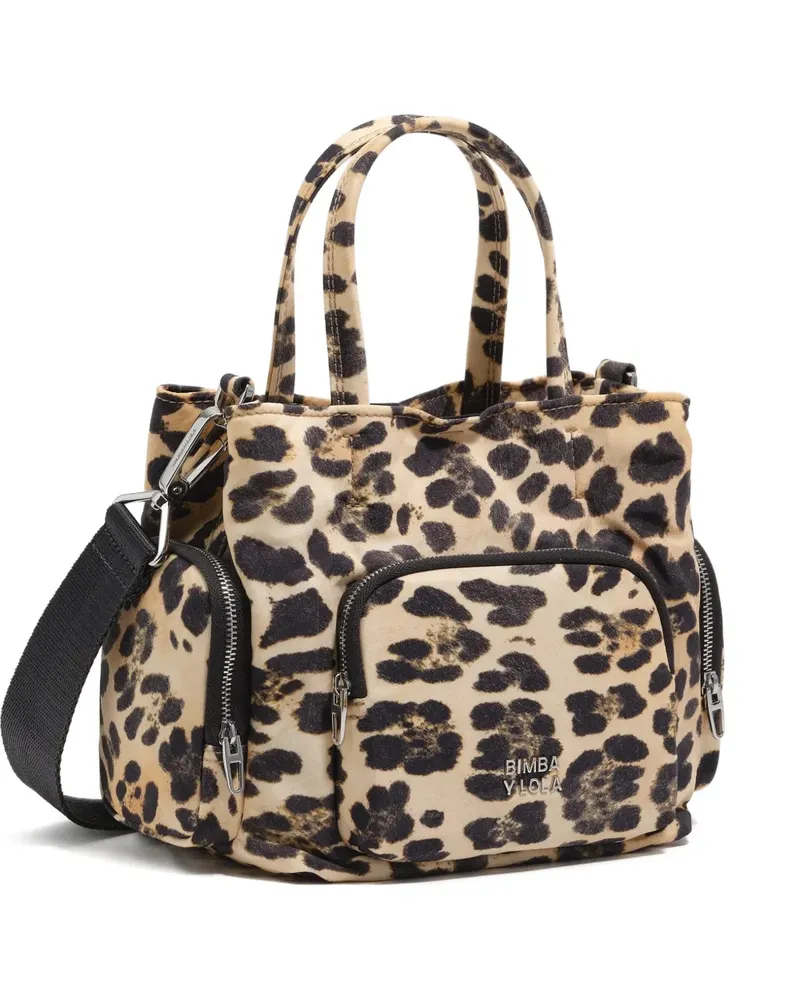 BIMBA Y LOLA Mini-Tasche mit Leopardenmuster - Nude Nude