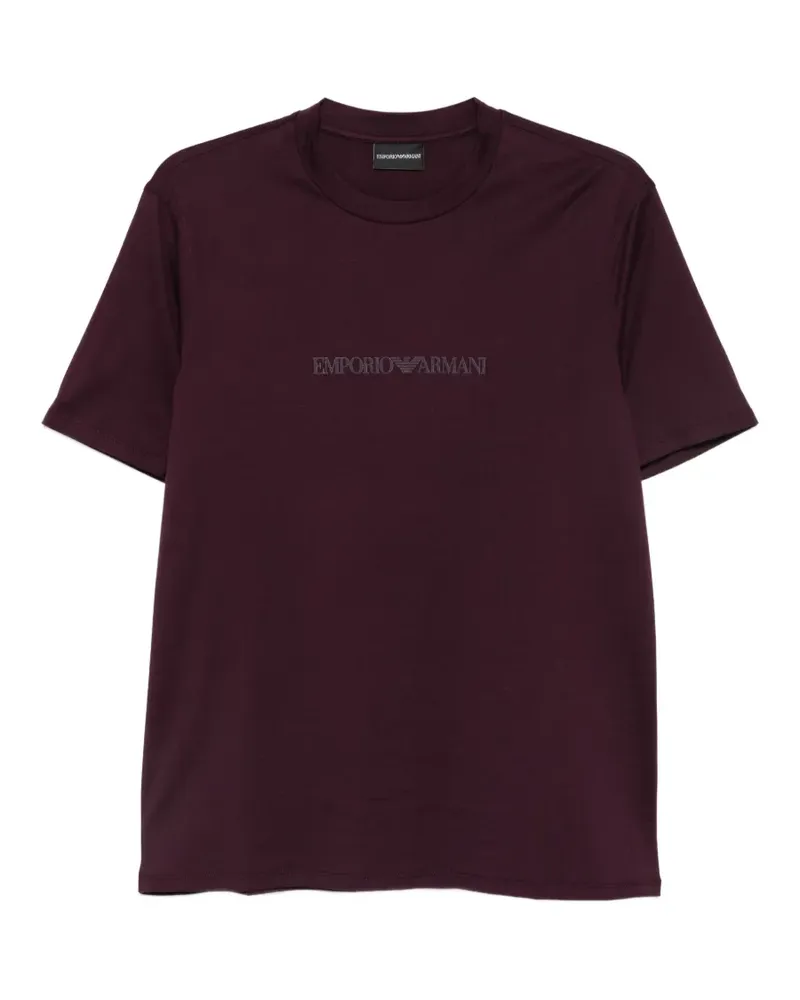 Emporio Armani T-Shirt mit Logo-Print - Violett Violett