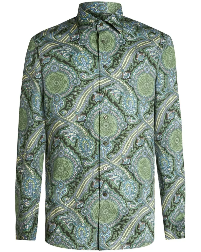 Etro Hemd mit Paisley-Print - Grün Grün