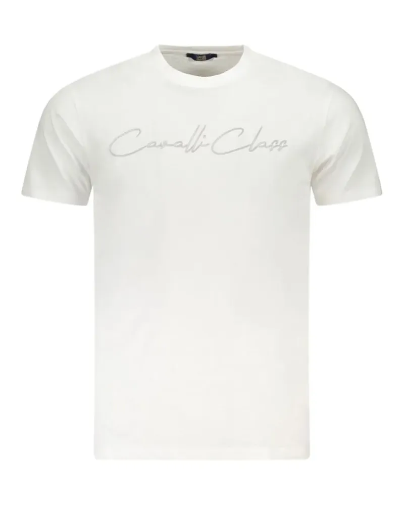 Roberto Cavalli logo-print crew-neck T-shirt - Weiß Weiß