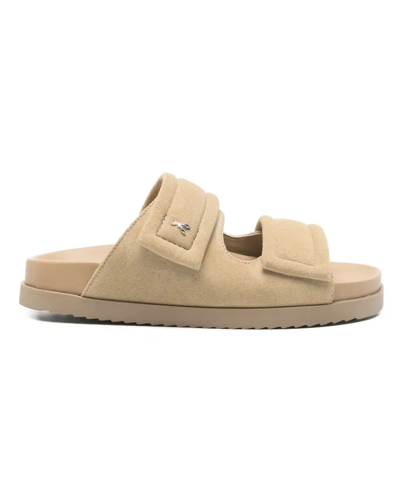 Patrizia Pepe suede logo-detail sandals - Nude Nude