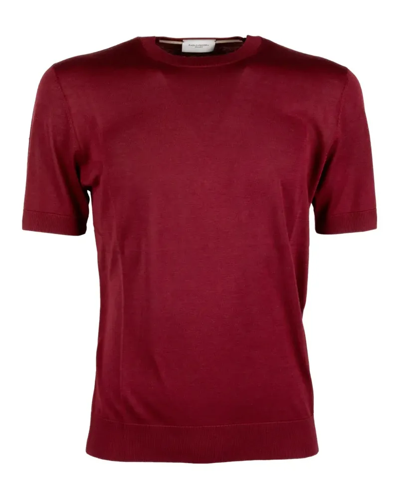 Paolo Pecora Milano fine-knit short-sleeve T-shirt - Rot Rot