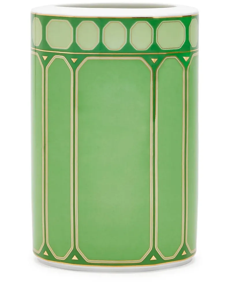 Rosenthal x Swarovski Signum Vase aus Porzellan 15cm - Grün Grün