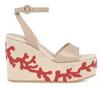 Malia Plateau-Sandalen mit Koralle - Nude