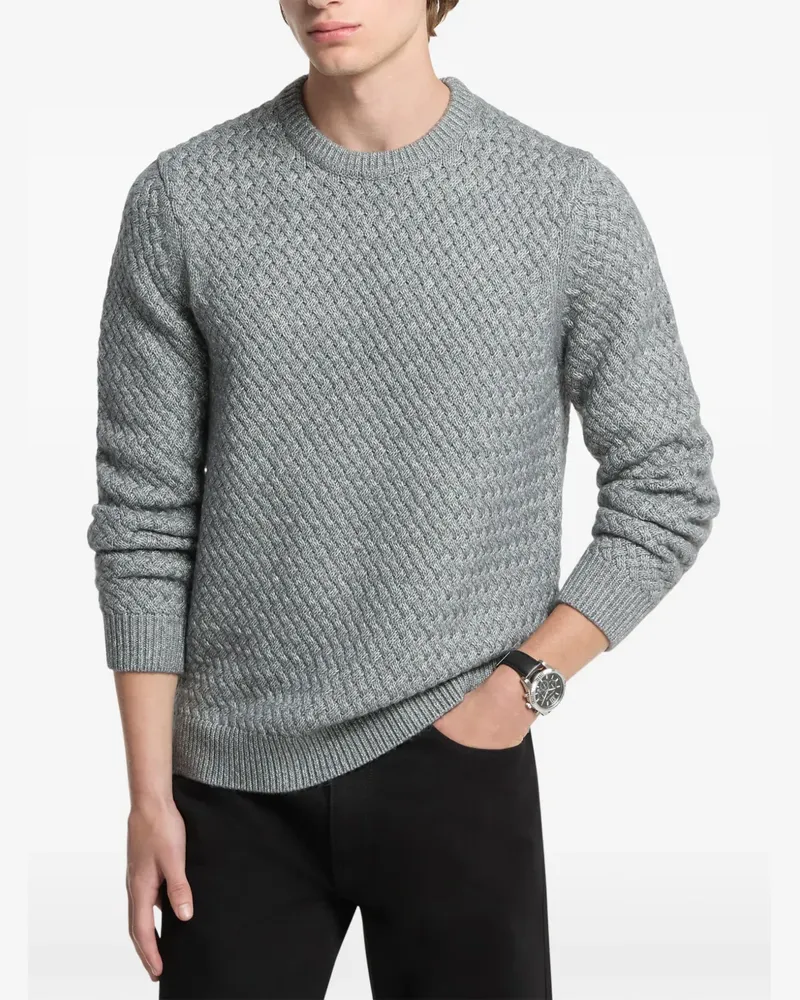 Michael Kors Pullover mit Kreuzschraffur - Grau Grau