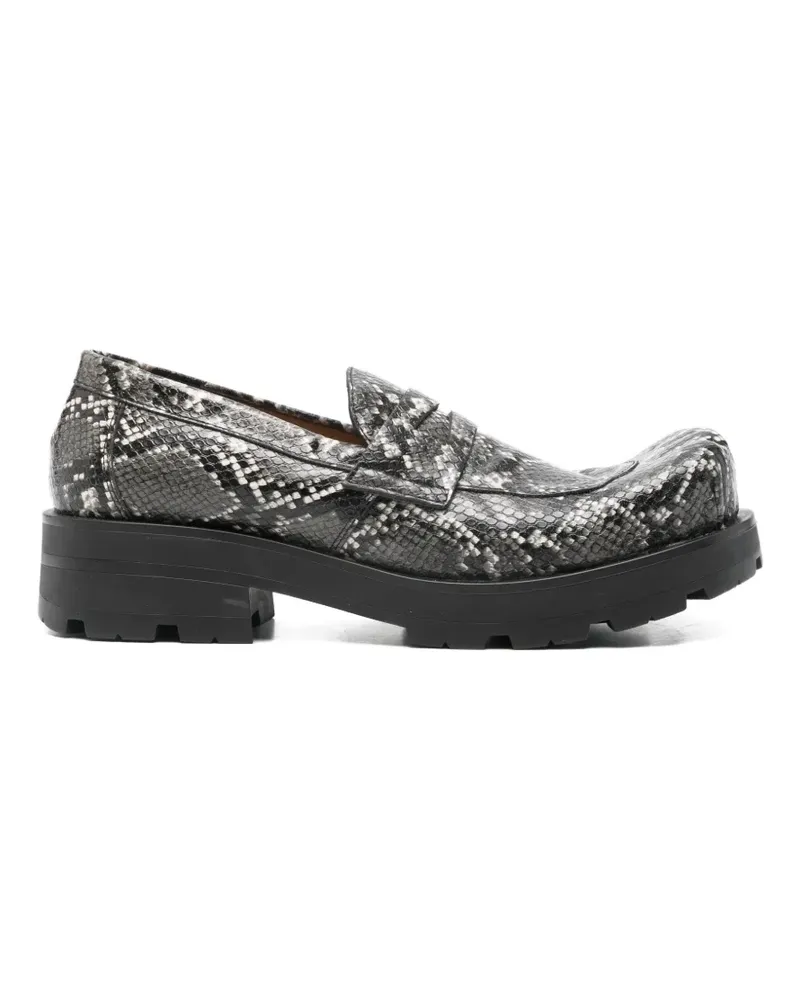 Charles Jeffrey Loverboy snakeskin-effect loafers - Grau Grau