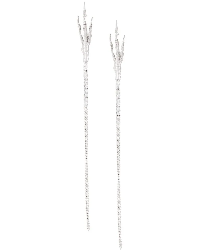 Wouters & Hendrix 18kt 'Crow's Claw' Weißgoldohrringe mit Diamanten - Metallic Metallic