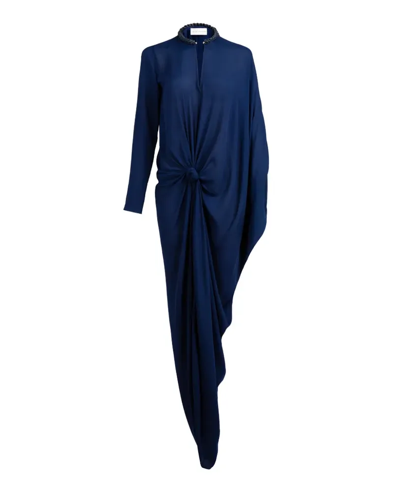 Silvia Tcherassi Rosella knotted draped maxi dress - Blau Blau