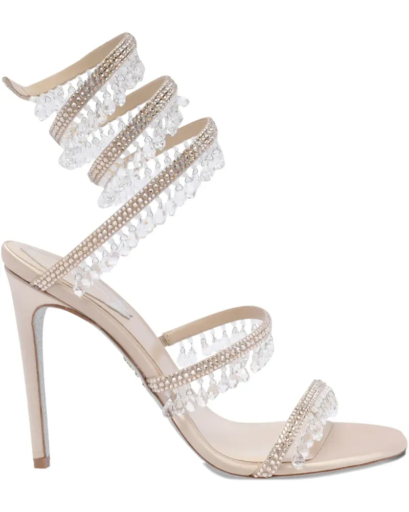 René Caovilla Chandelier crystals sandals - Nude Nude