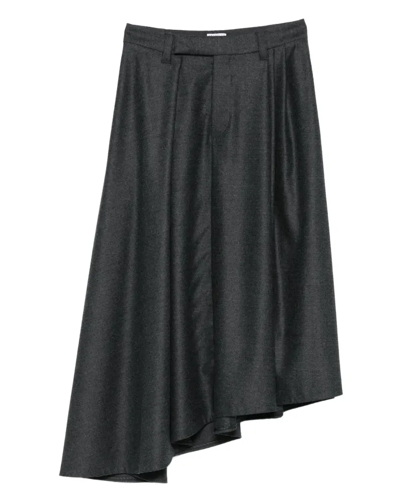 Brunello Cucinelli Asymmetrischer Faltenrock - Grau Grau