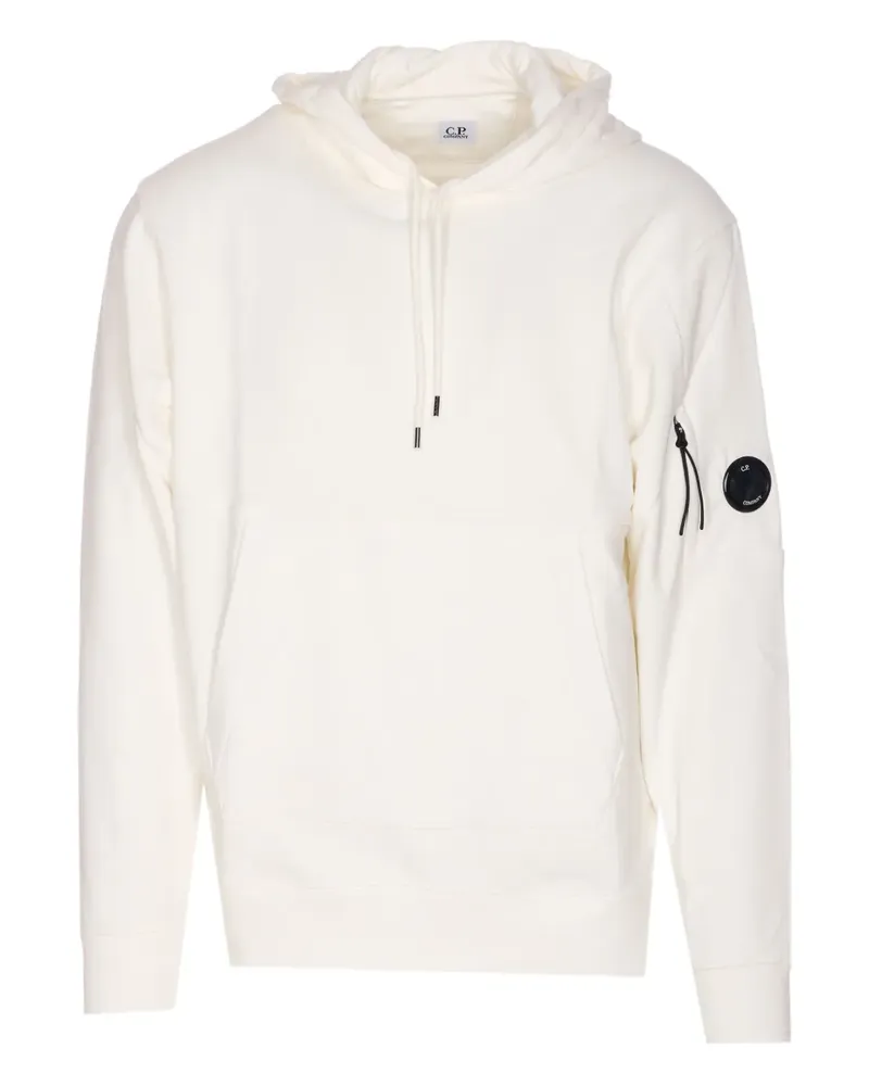 C.P. Company Hoodie mit Logo-Patch - Weiß Weiß