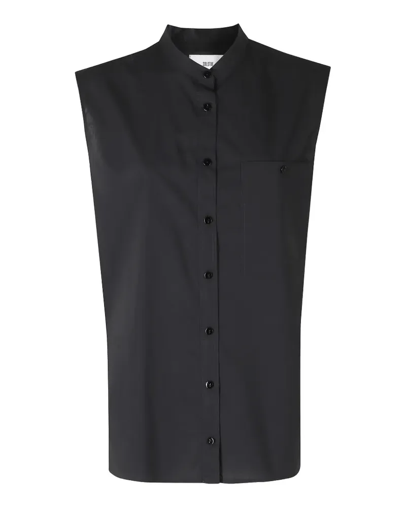 SOLOTRE sleeveless shirt - Schwarz Schwarz
