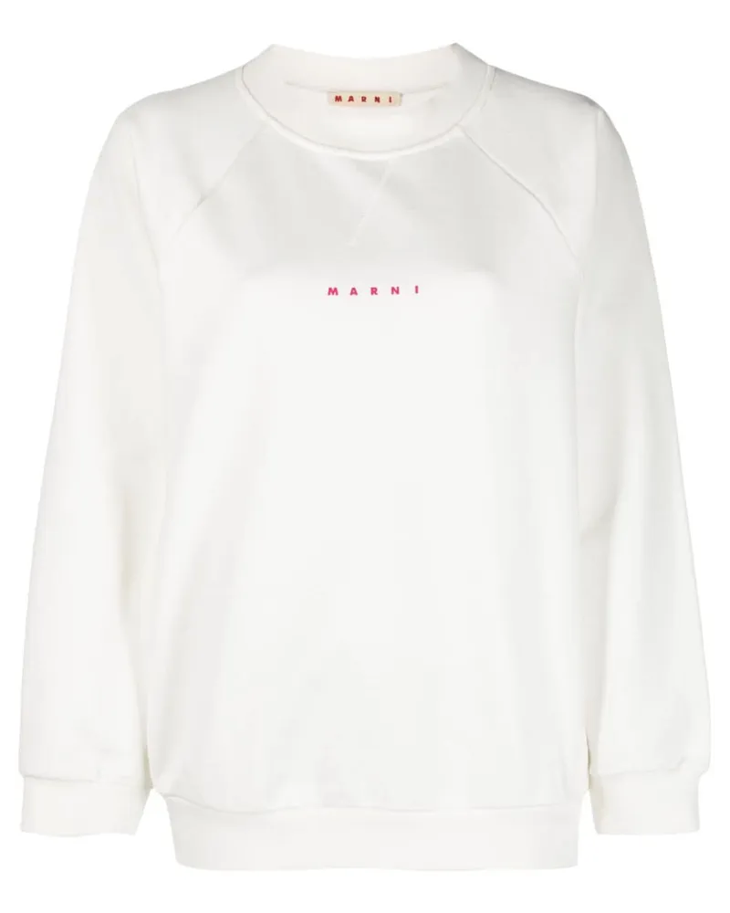 Marni Sweatshirt mit Logo-Print Weiß