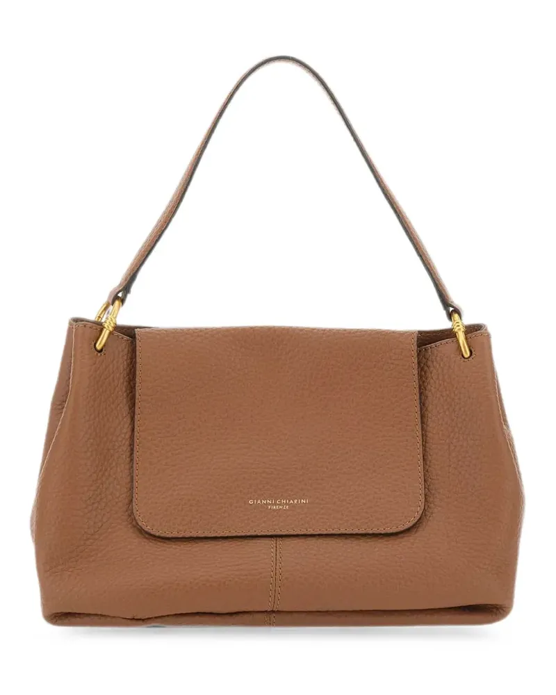 Gianni Chiarini Sandra grained leather shoulder bag - Braun Braun