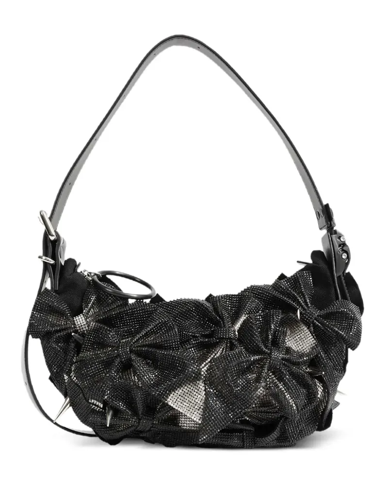 Junya Watanabe Innerraum Schultertasche mit Schleifendetail - Schwarz Schwarz