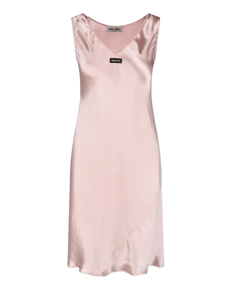Miu Miu satin midi-dress - Rosa Rosa