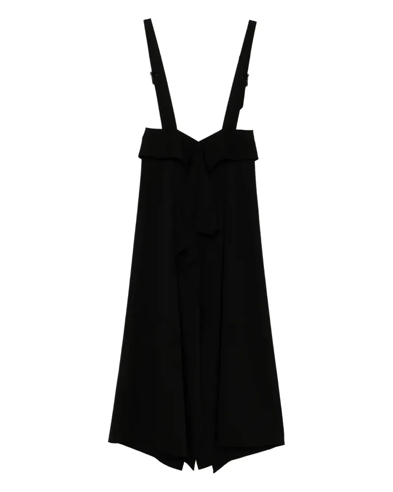 Yohji Yamamoto Kleid mit drapiertem Detail - Schwarz Schwarz