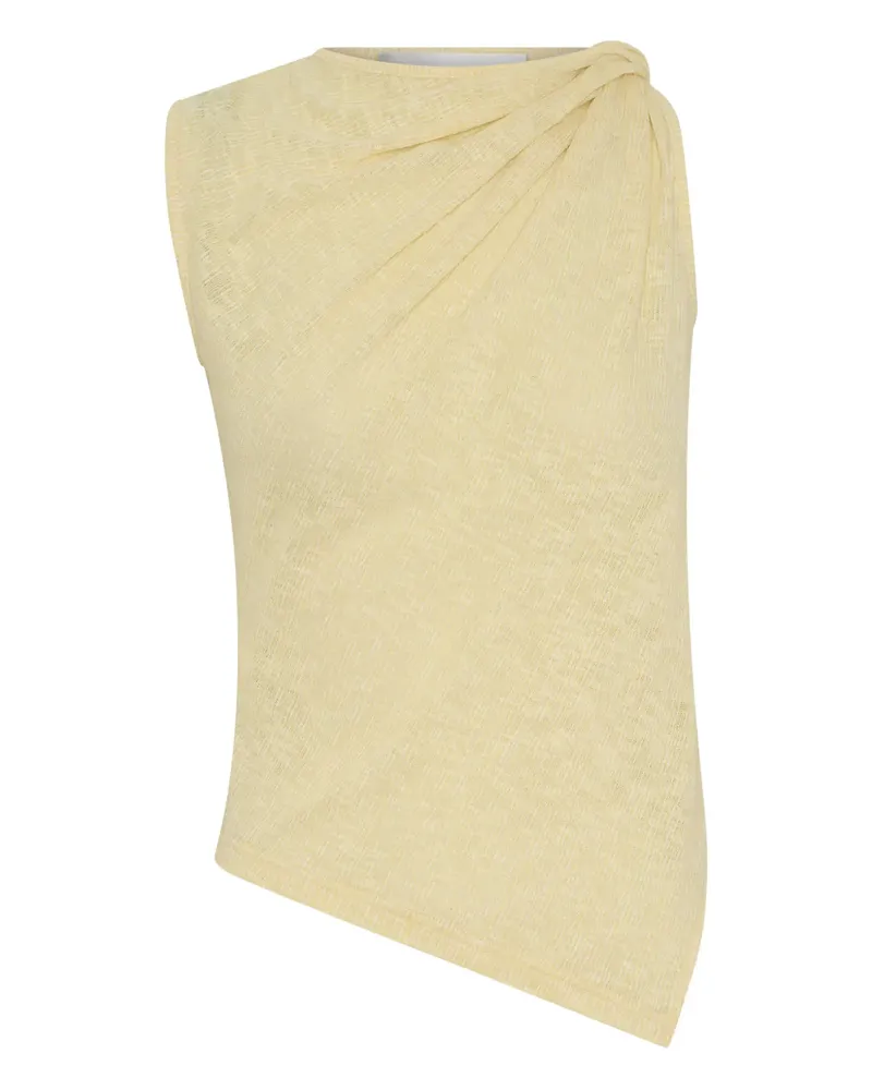 Anna Quan Mohnoberteil mit verdrehtem Design - Gelb Gelb