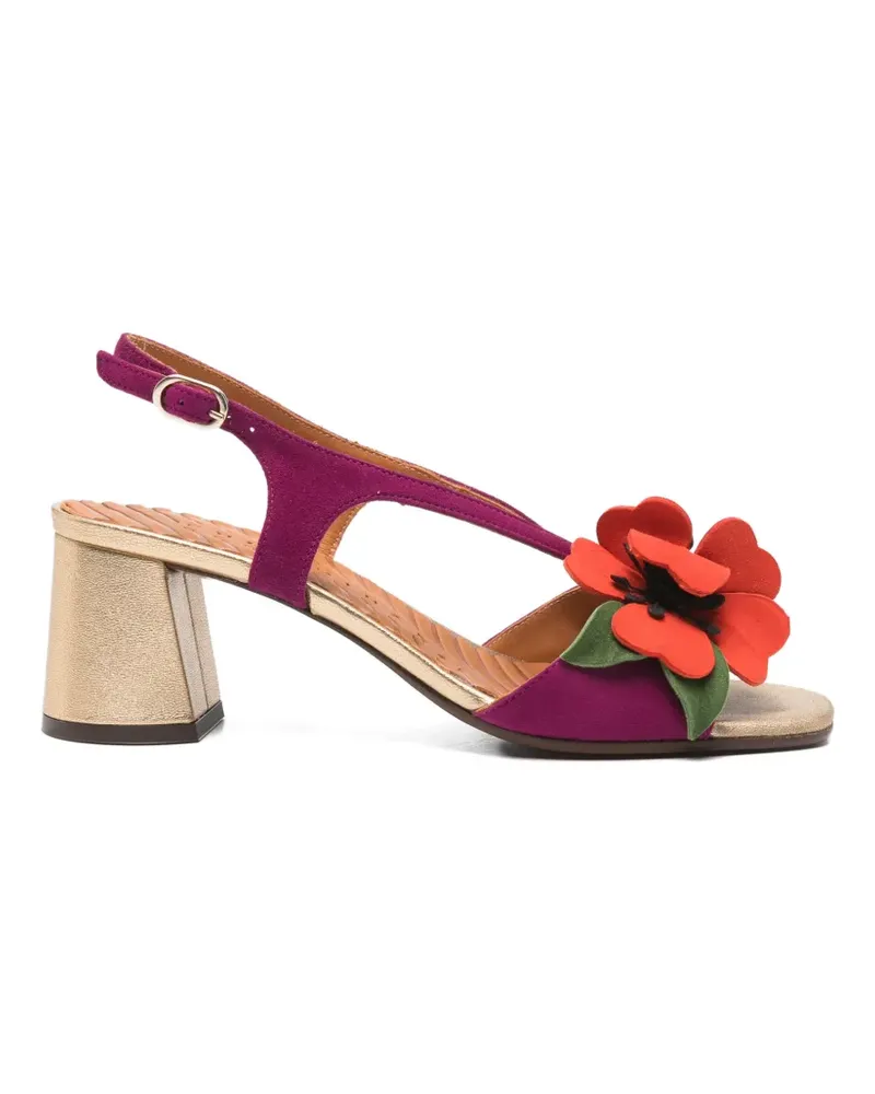 Chie Mihara Sandalen mit Blumen - Violett Violett