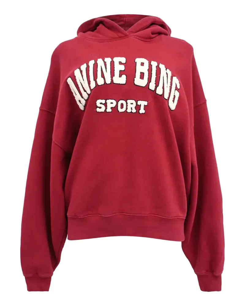 Anine Bing Alec appliqué hoodie - Rot Rot