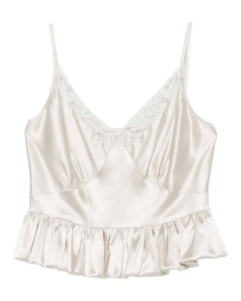 Parlor Bluse mit Spitzendetail - Nude Nude