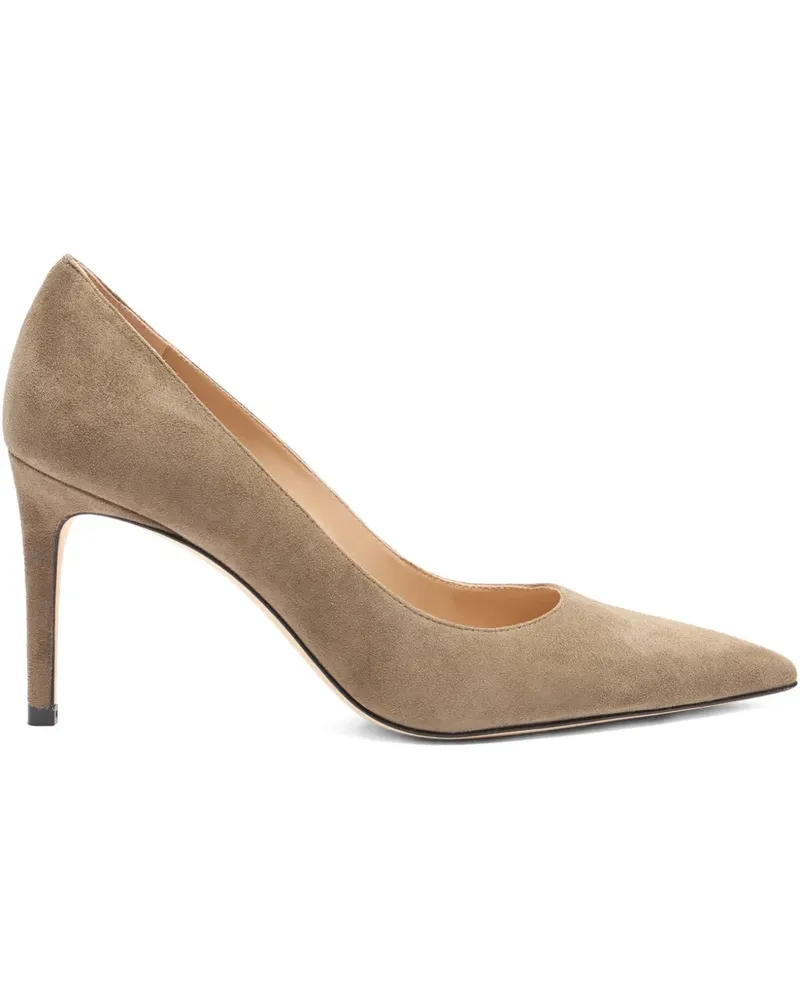 Stuart Weitzman Stuart Power Pumps aus Wildleder 85mm - Braun Braun