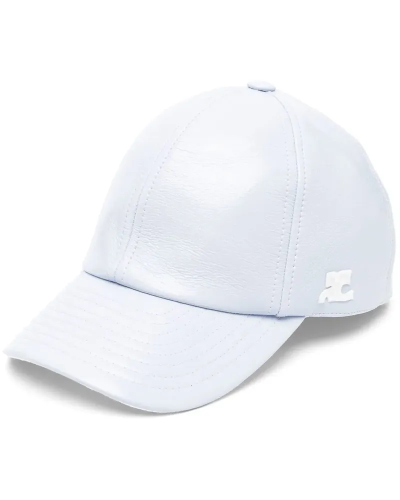 Courrèges Baseballkappe in Lederoptik - Blau Blau