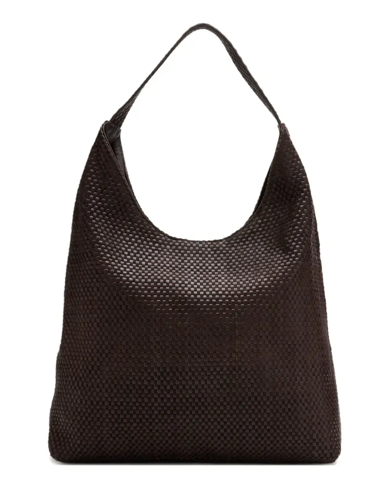 St. Agni lattice-weave large tote bag - Braun Braun