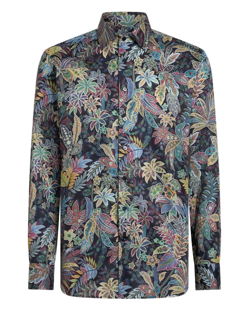 Etro Hemd mit botanischem Print - Blau Blau