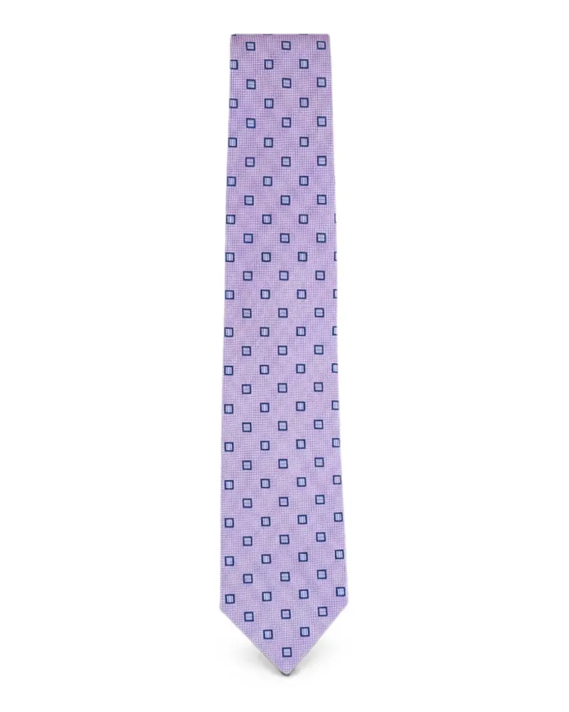 Brioni Krawatte mit geometrischem Print - Rosa Rosa