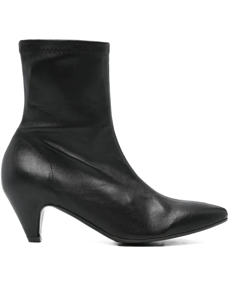 Roberto del Carlo leather pointed-toe boots - Schwarz Schwarz
