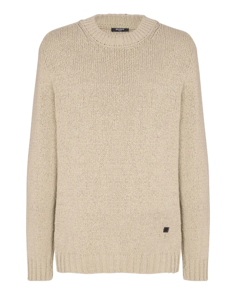 Balmain Leichter Pullover aus Baumwolle - Nude Nude
