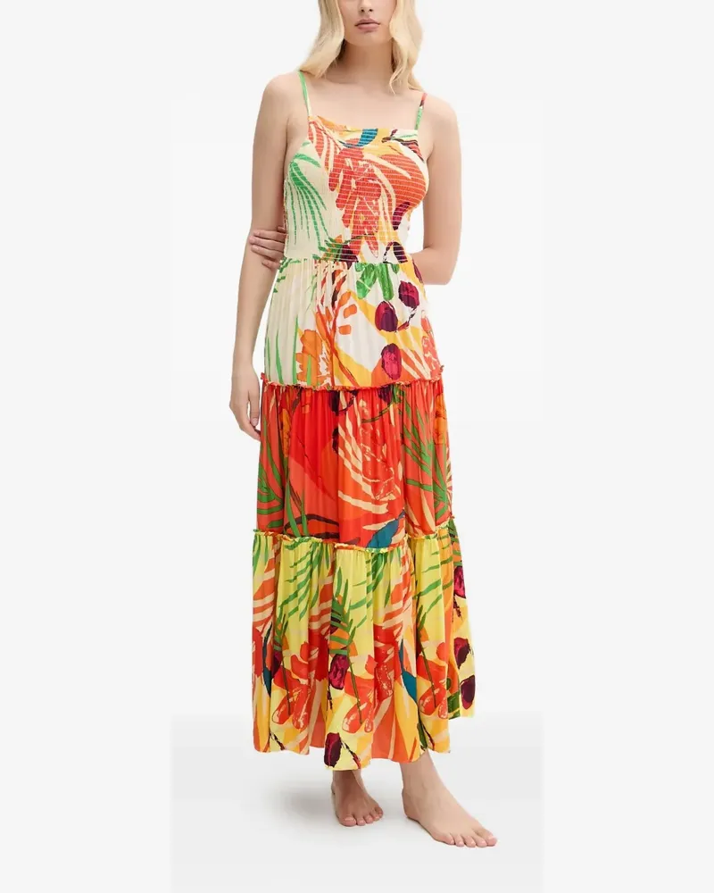 Desigual tiered maxi dress - Orange Orange