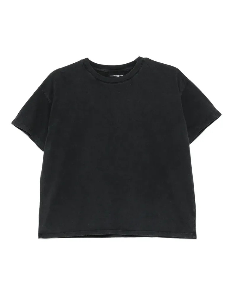 Majestic logo-embroidered T-shirt - Schwarz Schwarz