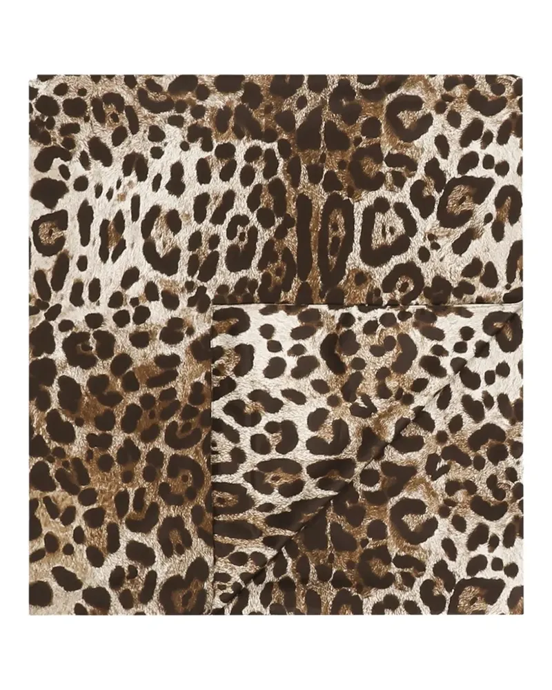 Dolce & Gabbana Bettbezug mit Leoparden-Print (260cm x 220cm) - Braun Braun