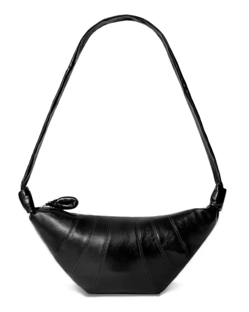 Christophe Lemaire Mittelgroße Croissant Schultertasche - Schwarz Schwarz